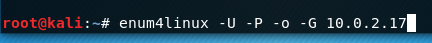 enum41inux -P -o -G 10.0.2.171 