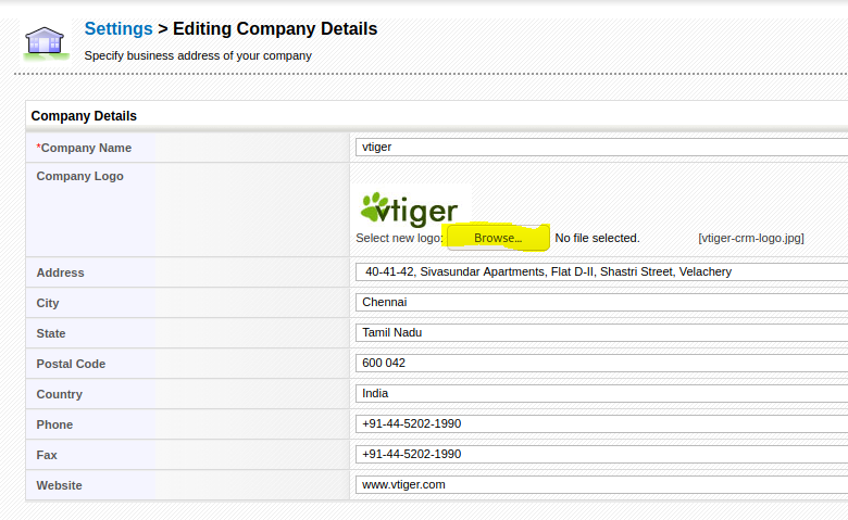 Settings > Editing Company Details 
•ti ger 
1.1 s20 ~ 1 ! ) 
-44-52 ~ 〕 